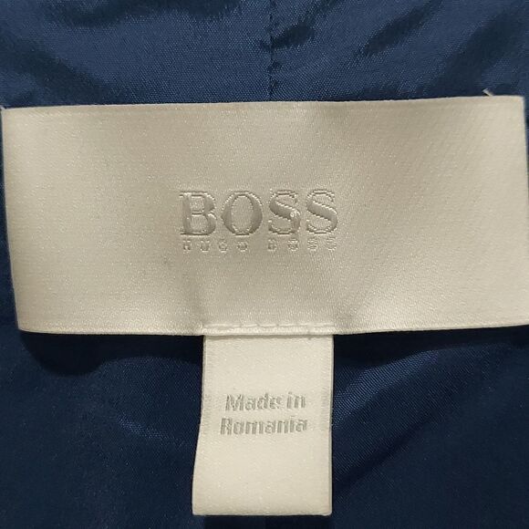 Hugo Boss Julira Tweed Suit Jacket In Pilot Fantasy Fringe Collar Sz 10 - Picture 5 of 15